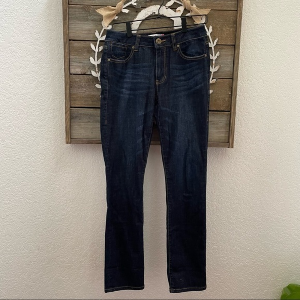 Cabi 3386 High straight dark wash denim jeans size 2‎